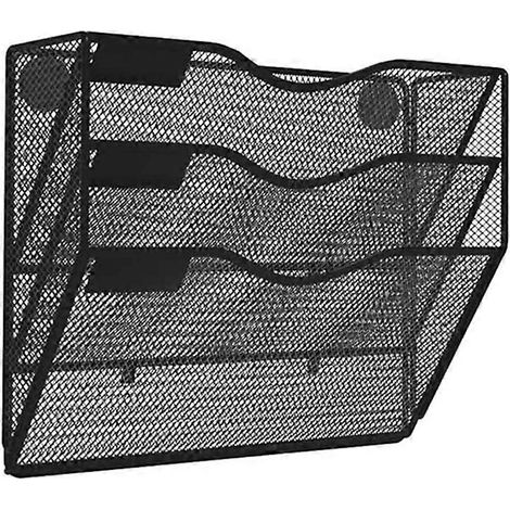 Porte-documents magnétique à plusieurs niveaux, sans perçage ni fixation, organiseur de magazines, armoire à courrier pour réfrigérateur (1/4)