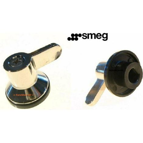 SMEG MANOPOLA PIANO COTTURA CUCINA INOX / NERA INNESTO 8 MM M 5348