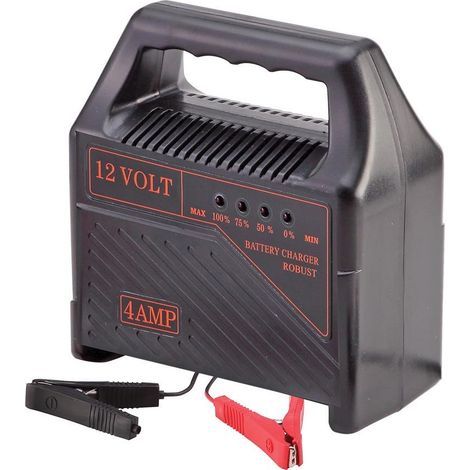 Cargador de batería portátil para coche de 12V 4 amperios