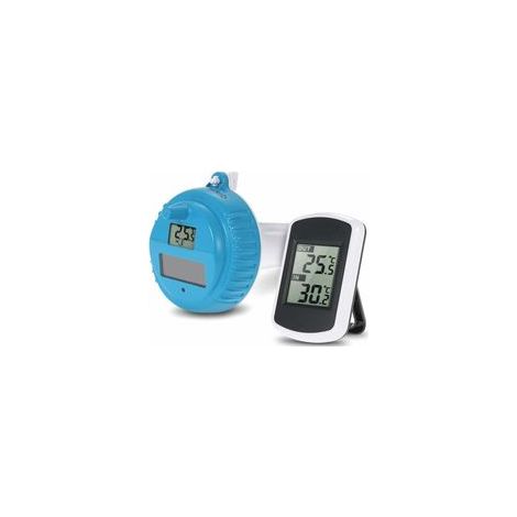 Thermomètre solaire numérique pour piscine – Thermomètre numérique à énergie solaire pour la surveillance de la température de l'eau des piscines, étangs ou bassins-Crezuo