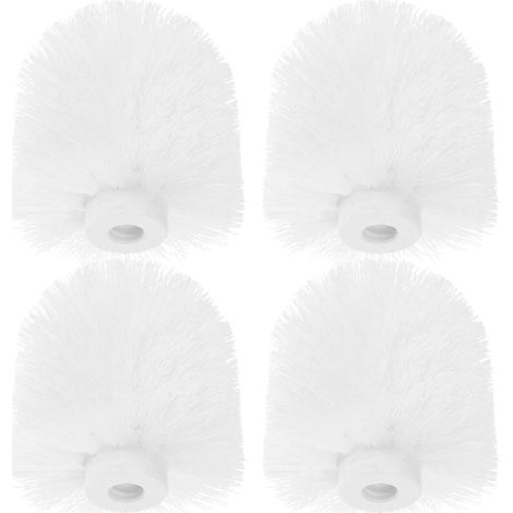 Lot de 4 têtes de rechange pour brosse de toilette, outils de nettoyage pour salle de bain et toilettes, recharges pour brosse de toilette-8.50X8.00X8.00CM-White (1/4)