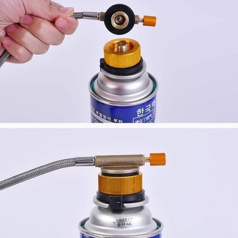 Adaptateur Bouteille Gaz - Arrêt Automatique - Pour Camping Randonnée Pique-nique - 2 Pièces (1/5)