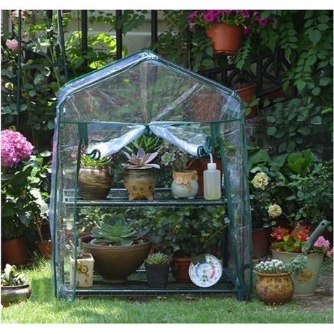 [NEVER USED] 694992cm 2 Tier PVC Greenhouse Cover - Replacement Cover for Mini Garden Greenhouse for Indoor or Outdoor (Iron Stand Not Included)