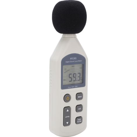 Sonomètre numérique portable HY-1361 avec écran LCD et port USB, enregistreur de bruit (30-130 dBA / 35-130 dBC). (1/5)
