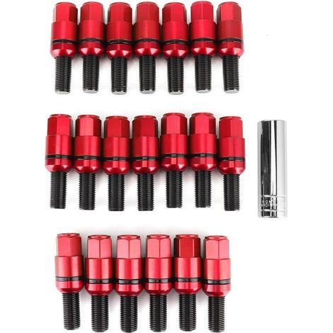 Boulons de roue en alliage d'aluminium M14x1, 5mm, 20 pièces, tige de vis renforcée adaptée pour 718 Boxster (982)/911 CarreraRed (1/5)