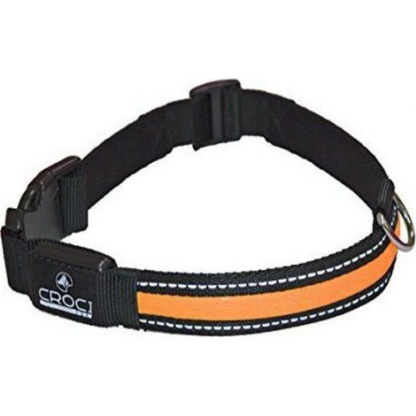 CROCI Collare Reflector Led Arancio 45-63cm