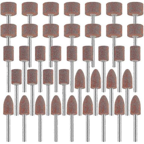 Set di 42 dischi abrasivi in ossido di alluminio con gambo da 1/8" compatibili con Dremel per levigare, lucidare e sbavare i metalli. (1/5)