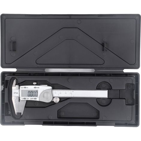 Calibrador digital industrial, resistente al agua con clasificación IP54, rango de medición de 0 a 100 mm, resolución de 0,0005 pulgadas (0,005 mm). (1/5)