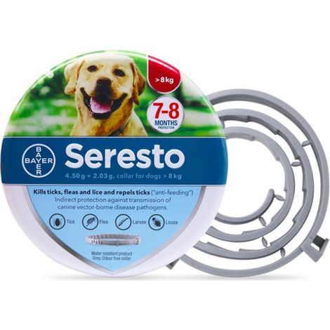 Collier Anti Puces & Tiques Pour Grands Chiens - Plus De 8kg - 1 Collier (1/5)