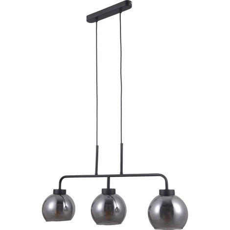 Suspension Italux Poggi scandi noir mat 3xE27 IP20 (1/3)