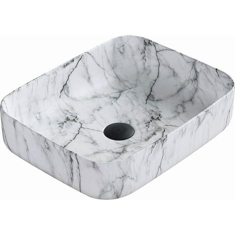 Mexen Carla lavabo de comptoir 50 x 39 cm, Pierre blanche - 21555093 (1/2)