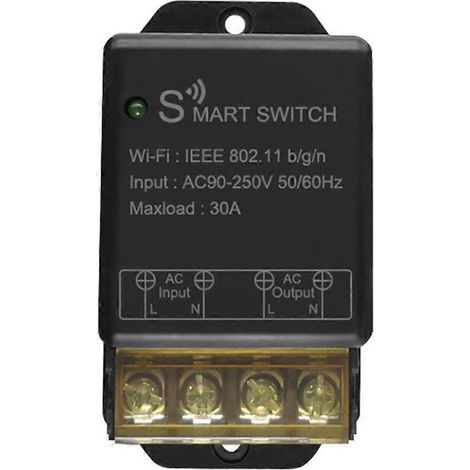 Interrupteur Wi-Fi domestique 30 A AC90-250 V avec télécommande sans fil marche/arrêt, compatible avec Alexa Home. (1/5)