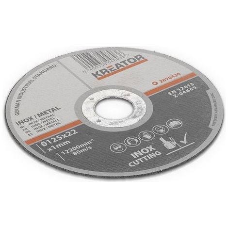Dischi da taglio - acciaio inox - Ø 125 x 1 mm - 6 pezzi Kreator (1/2)