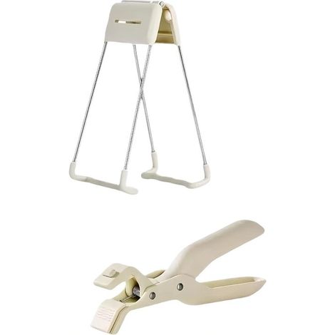 Set di pinze da cucina per ciotole - Strumento per sollevare piatti e ciotole - Pinze in silicone bianco per piatti caldi con manici antiscivolo - Presina multifunzione per servire