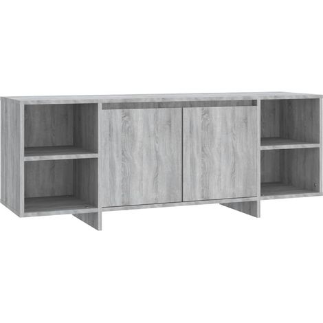Meuble TV, Étagère TV, Meuble de Salon, Sonoma gris 130x35x50 cm Aggloméré OIB8174E (1/5)