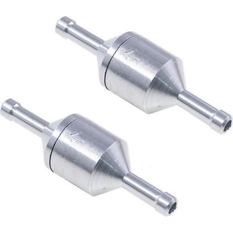 Lot de 2 valves de carburant bidirectionnelles en aluminium de 4 mm - Clapet anti-retour pour carburateur de voiture à basse pression (1/4)