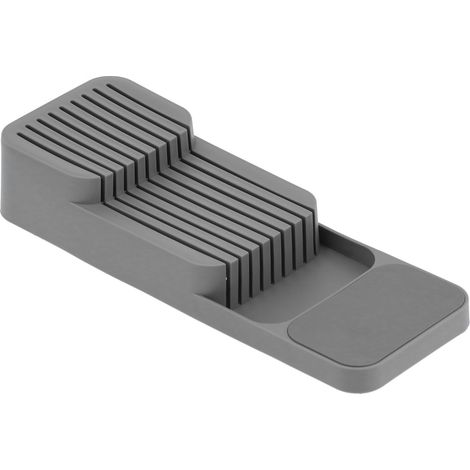 Range-couverts gris pour tiroir, organisateur de rangement pour couteaux, support de cuisine, maison, école (1/5)