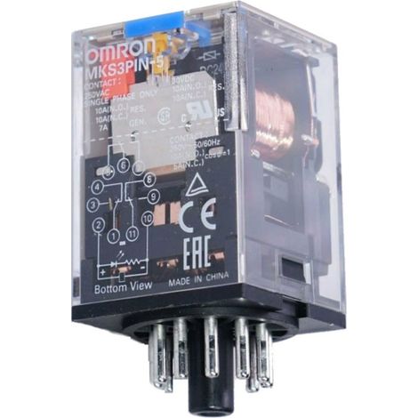 Relè Contatti Omron 3 scambi 230VAC LED MKS3PIN5AC230-24