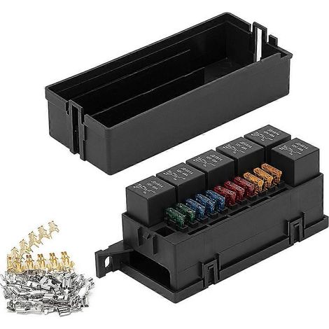 Caja de relés y fusibles de 11 vías y 12 V para coche, barco, camión, remolque, remolque (1/5)