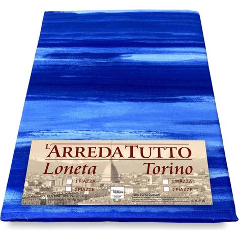 TELO ARREDO COPRITUTTO GRAN FOULARD COPRILETTO COPRIDIVANO TESSUTO RIO BLU 1 PIAZZA (1/5)