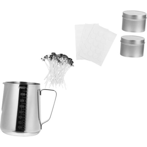 Kit de Fabrication de Bougies Diy Inoxydable avec Tasse à Ensemble Complet pour Créer des Bougies Parfumées Artisanales pour Amateurs de (1/5)