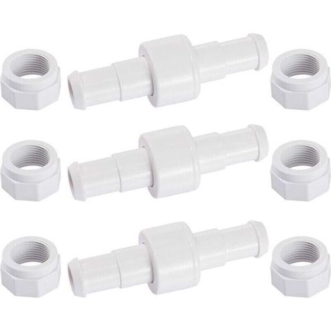 D20 Lot de 3 Raccords Rotatifs pour Tuyau D'arrosage avec 6 Embouts D15 tibles avec Zodiac 180 280 380 Robot Nettoyeur Piscine