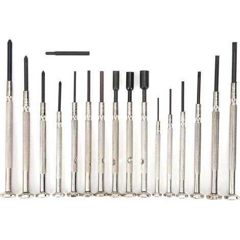 Kit de 18 tournevis pour le démontage et la réparation de téléphones portables et montres en acier chrome-vanadium (1/5)