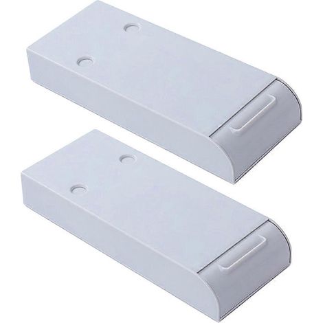 Lot de 2 boîtes de rangement invisibles à placer sous le bureau, avec adhésif, pour stylos et autres fournitures de bureau (gris)-22X9CM-Grey