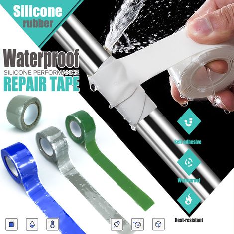 Ruban isolant en silicone résistant aux hautes tensions et aux basses températures, ruban auto-adhésif de dissipation de chaleur d'urgence, 1,5 mètre, gris. (1/5)