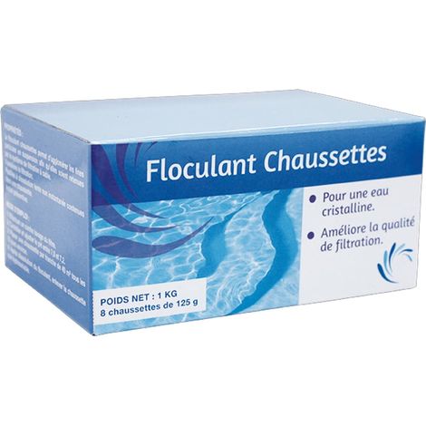Floculant en chaussettes pour filtre à sable - Boite de 1kg (8 chaussettes) - SENET Piscine