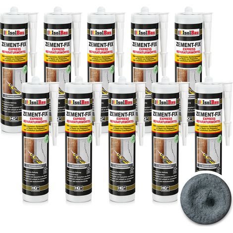 IsolBau Zement-Fix Malta Riparatrice e Sigillante Grigio Scuro 10 x 300ml (1/5)