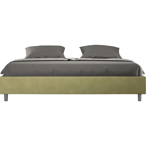 Letto Matrimoniale Large Sommier 180x190 cm Senza Rete Azelia Tè Verde (1/4)