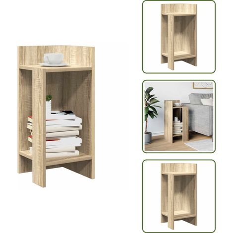 Stauraum - vidaXL Beistelltisch mit Ablage Sonoma-Eiche 25,5x27x60 cm - Dekorationsbeistelltisch (1/5)