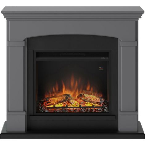 TAGU Cheminée électrique décorative "Helmi" Gris foncé - Powerflame (1/5)