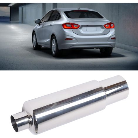 Embout d'échappement en acier inoxydable, tube droit rond, universel, pour moto et voiture. Modification (1/5)
