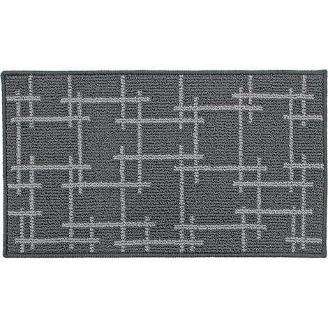 Vector Machine Washable Latex Backed Doormat, 40x70cm, Grey (1/4)