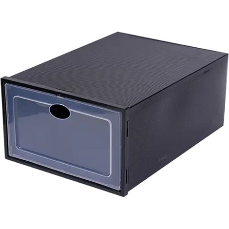 Boîte à chaussures en plastique épais, transparente, anti-oxydation, avec étagère à chaussures rabattable. (1/5)