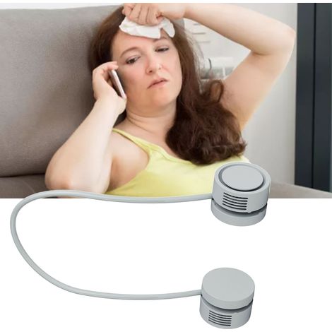 Mini-Nackenventilator, tragbar, leicht zu verstauen, USB-aufladbar, ohne Rotorblätter, gletschergrün, kompatibel mit ätherischen Ölen für die Aromatherapie. (1/5)