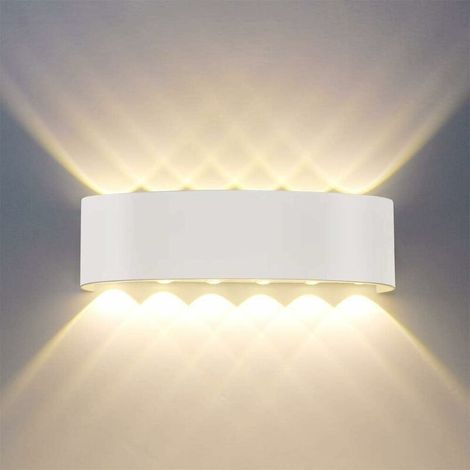 Modern Wall Lamp IP65 Waterproof 12W LED Wall Lights aluminum Indoor Wall Lamp for living room bedroom Hall Staircase Pathway (12W) [Energy class A ++] (1/6)