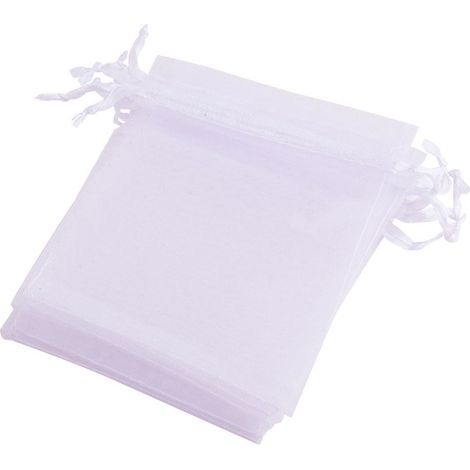 Sac Cadeau Organza Transparent - Pour Mariage Bijoux Confiseries Almonds Baptismales - Lot de 50 (1/5)