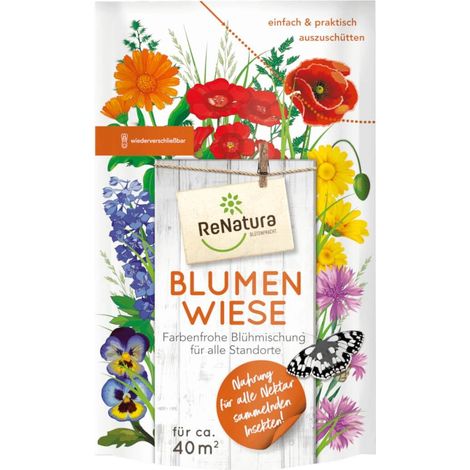 ReNatura Blumenwiese 0,275 kg Blumen Gräser Blühmischung Insekten Vögel
