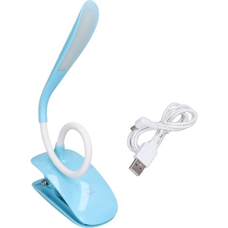 lampe de bureau-Lampe de Lecture LED à Clip Rechargeable USB – Flexible, 3 Modes de Lumière, pour Bureau, Chambre, Salon (Incl. Batterie & Cable USB) (1/4)