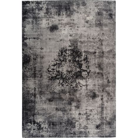 Tapis Rétro à Poils Courts "Vintage" Gris 140 x 200 cm (1/4)