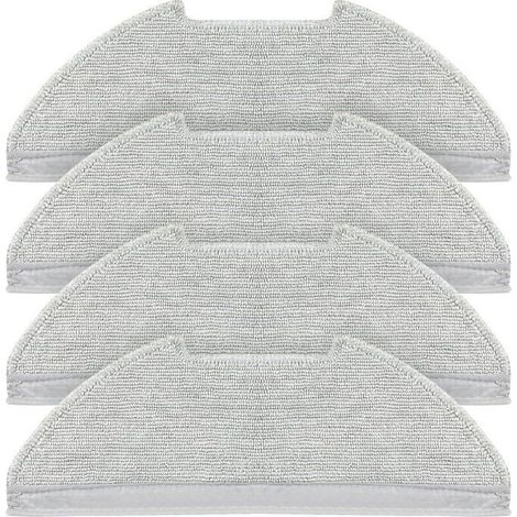 Lot de 4 Chiffons de Rechange pour Eureka E10s aspirateur Robot, lavables et réutilisables, Accessoires de Rechange (1/4)