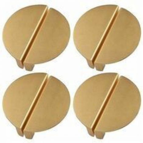 8 pcs Poignées de tiroir en or champagne, poignées de tiroir en demi-lune de 6.4cm or (1/5)