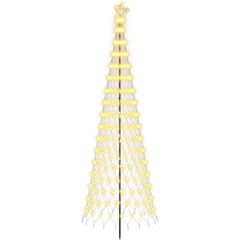 Árbol de Navidad LED EKENAS 300 cm 350 LED Blanco Cálido Hierro vidaXL (1/5)