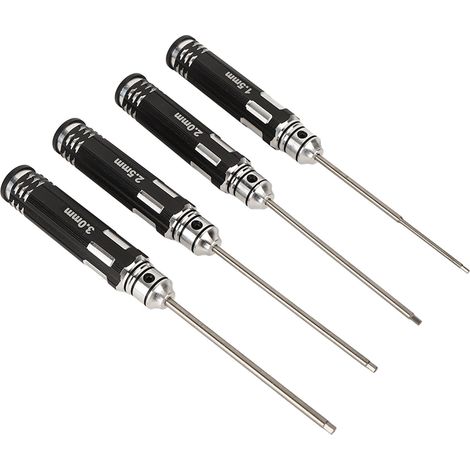 Set mit 4 Schraubendrehern mit extrem widerstandsfähigen und rutschfesten Griffen aus robustem Edelstahl für Reparaturen des Typs B (1/5)
