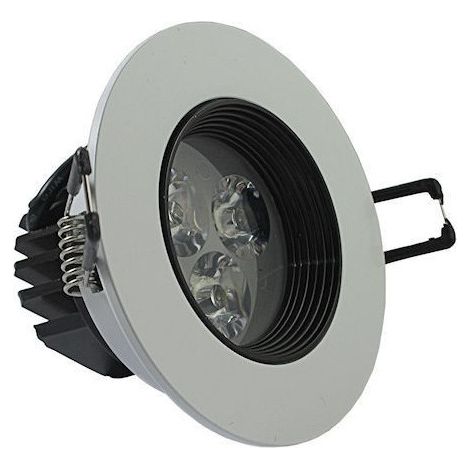 TrAdE Shop Traesio - Faretto Led Incasso A Molla Con Alette 3 5 7 9 12 15 18 W Cornice Telaio Bianco - -Bianco Freddo-3 Watt