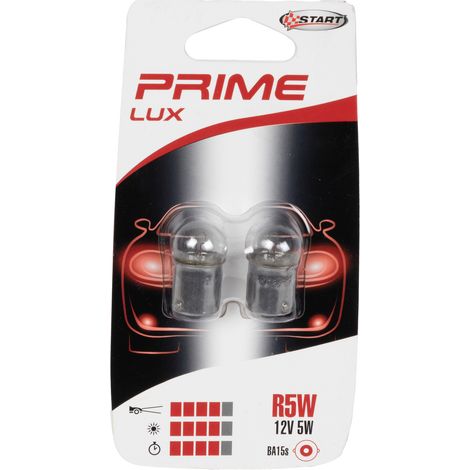 R5W Coppia di lampadine per luci targa auto 12V 5W BA15s (1/3)