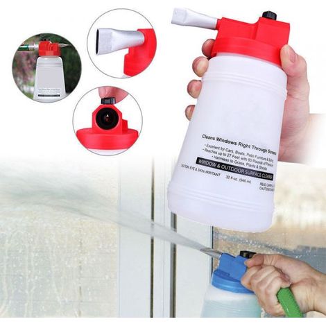 CONTENITORE DETERGENTE PULIZIA VETRI AUTO POMPA PULISCI FINESTRE FULL CRYSTAL